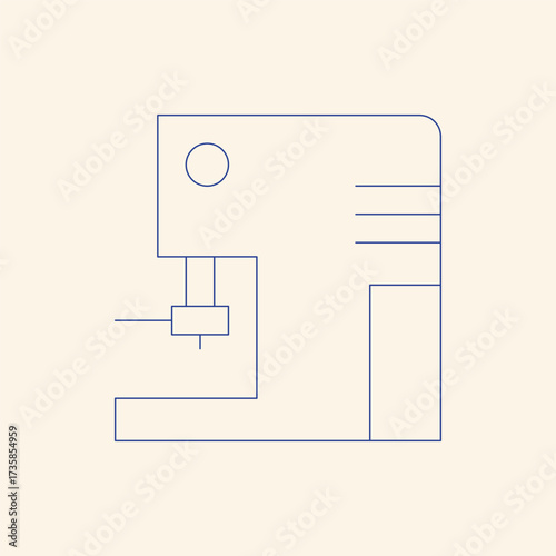 Stylish minimalist coffee maker line drawing for modern kitchen decor and café branding, perfect for contemporary designs and trendy menus