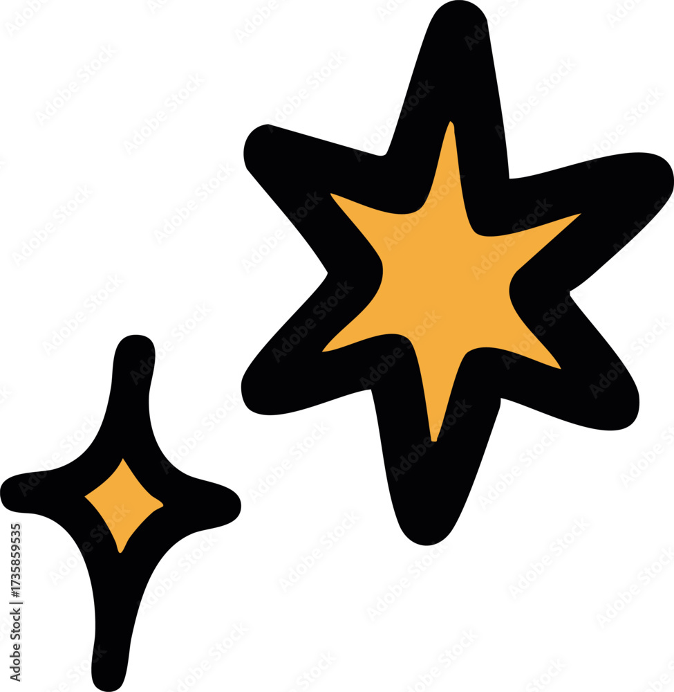 Obraz premium Doodle Christmas star shining vector