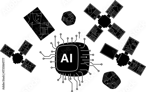 ai brain connects world, guiding satellite networks for universal data flow
