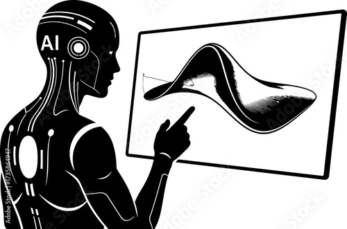 ai sculpts future forms, crafting digital innovation with precision touch
