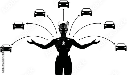 digital brains empower urban mobility, optimizing interconnected autonomous vehicle networks