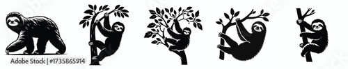 black and white silhouette vector of a gibbon