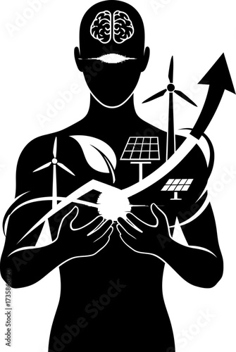 human ingenuity fosters green energy, propelling sustainable development for our planet