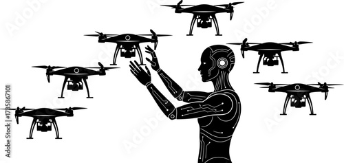 autonomous intelligence orchestrates drone swarm, shaping the future of aerial operations