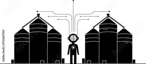 central ai brain governs diverse data, unifying global digital networks
