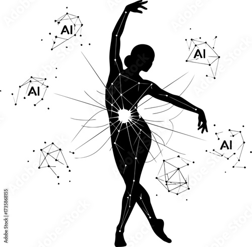 elegant ai empowers human body, shaping future artistic expression