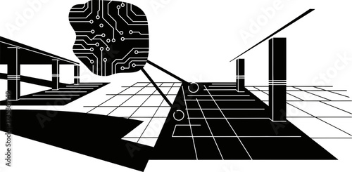 circuit mind envisions city designs, flowing data into architectural forms