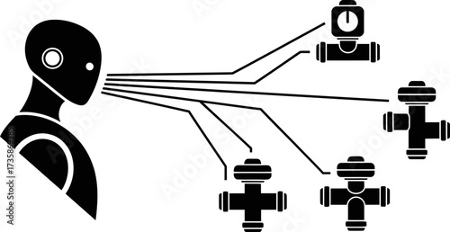autonomous intellect manages intricate systems, directing vital flow across networks