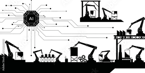 ai brainpower orchestrates precise robotic actions across advanced factory production lines