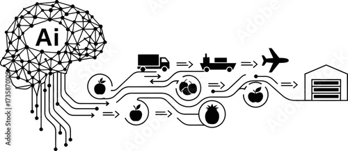 algorithmic intelligence transforms food supply paths, ensuring peak efficiency globally