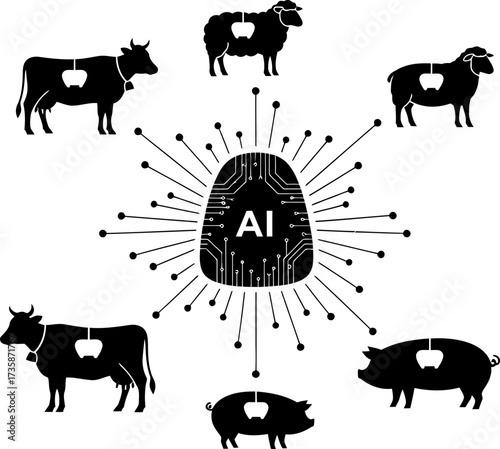 ai intelligence oversees livestock, enhancing farm efficiency and animal welfare
