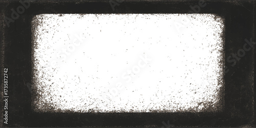 Vintage old film strip frame texture with a rough brown cardboard backdrop