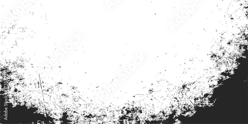 Abstract black and white grunge texture with a motion ink