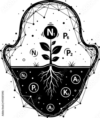 digital intelligence fosters plant vitality, optimizing essential nutrients for future