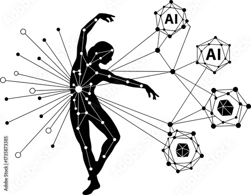 human artistry merges with ai, animating a dynamic digital future