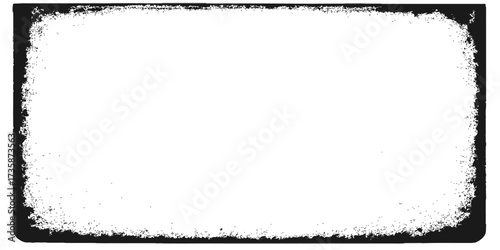 Vector black grunge frame with a dirty texture border for vintage text design or photo illustration