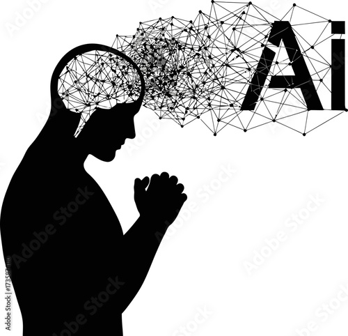 reflective mind initiates ai evolution, manifesting digital intelligence from human thought