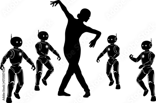 human creativity instructs robots, crafting a new age of synchronized machine artistry