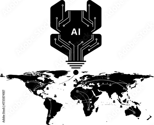 intelligent ai radiates influence, weaving intricate global networks, empowering every nation