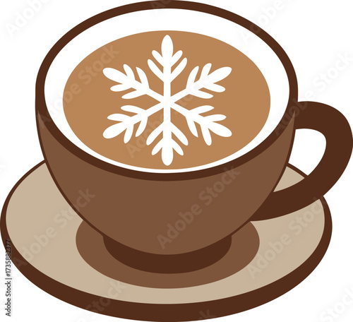 Christmas Hot Chocolate Comfort warm cocoa in patterned mug with peppermint, whipped topping, and steam