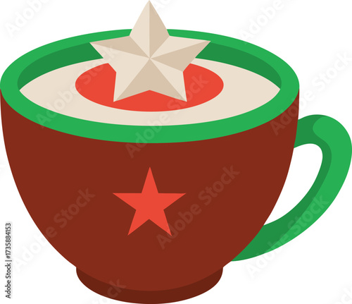 Christmas Hot Chocolate Comfort cozy cocoa mug with whipped cream, marshmallows, and candy cane