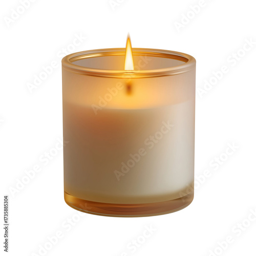 Warm Glow Scented Candle in Frosted Glass