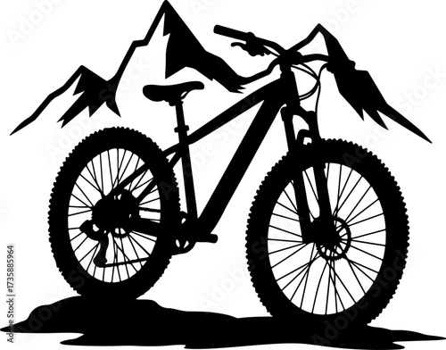 Mountain Bike Adventure Silhouette