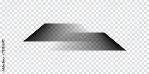 Gradient black banner shape transparent background. Eps 10