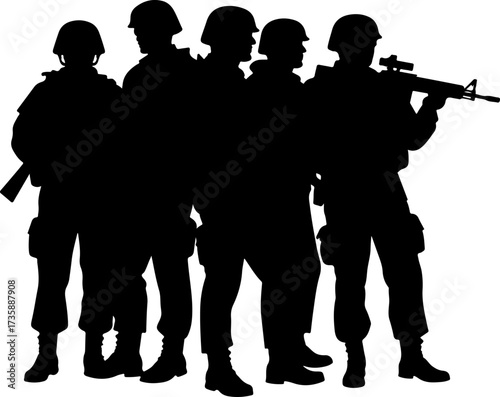 Elite Tactical Squad Silhouette