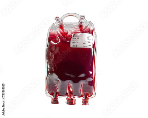 Blood bag isolated on white 