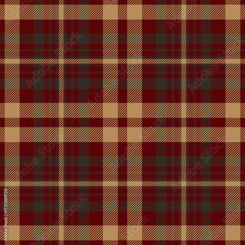 Checkered design for prints.Seamless brown check pattern. Repeating patern plaid.  Repeated tartan fabric. Vector scottish fabriс. Ekose texture. Madras flannel. Checker line. Stripe gingham


