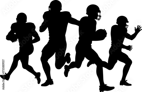 American Football Warriors: Fearless on the Field" group Man Bector Bundle