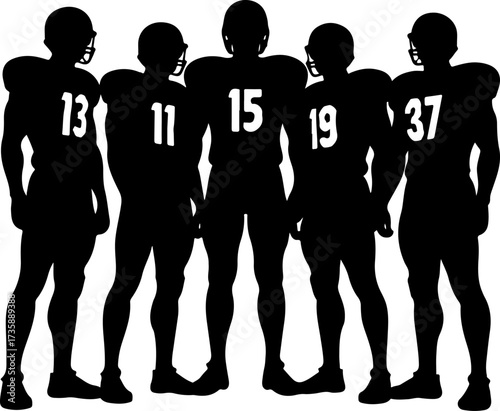 American Football Warriors: Fearless on the Field" group Man Bector Bundle