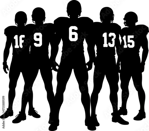 American Football Warriors: Fearless on the Field" group Man Bector Bundle