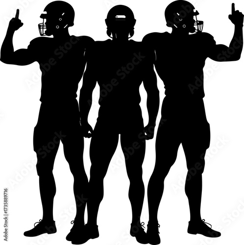American Football Warriors: Fearless on the Field" group Man Bector Bundle