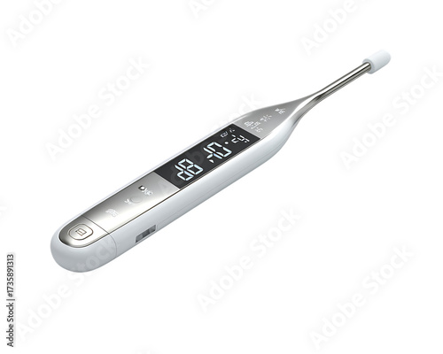 Digital thermometer isolated on white background 