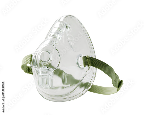 Oxygen mask isolated on white background 