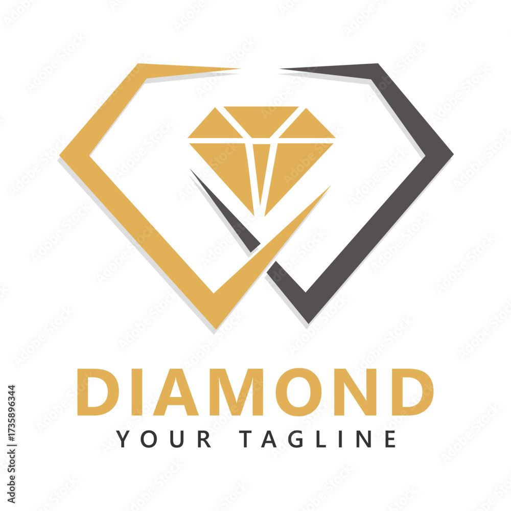 Fototapeta premium Diamond logo design vector template