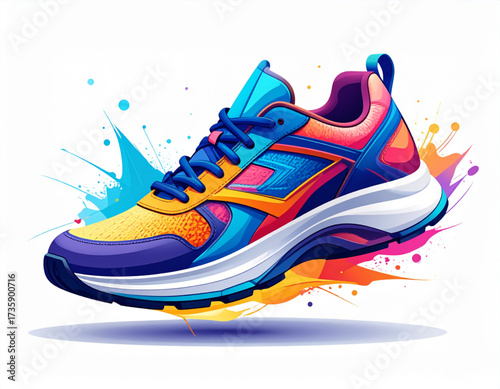 sneakers vector art