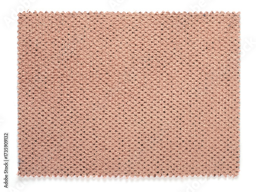 Fabric sample piece isolated on white