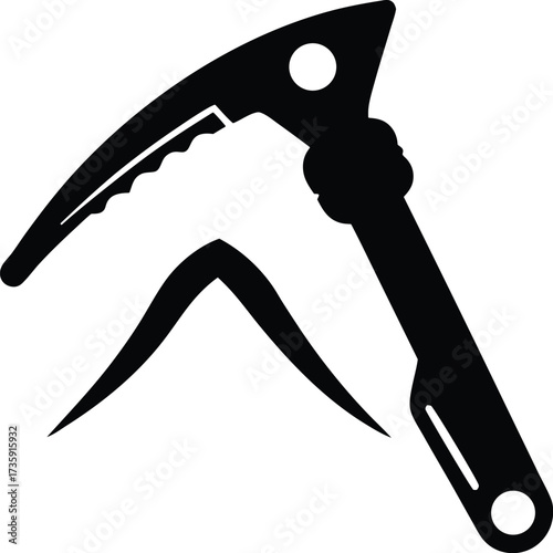 Ice Climbing Gear Vector Icon.