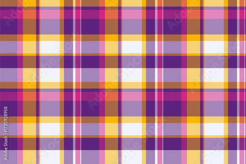 Colorful plaid pattern. Traditional fabric design, suitable for backgrounds, textiles, or graphic projects. A versatile  eyecatching texture.