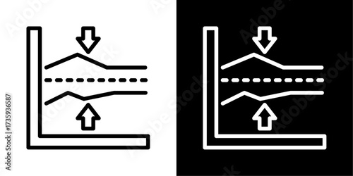 Baseline Icon Of Flat Black And White Style Vector  