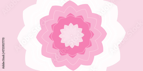 Layered Pink and White Abstract Flower Pattern