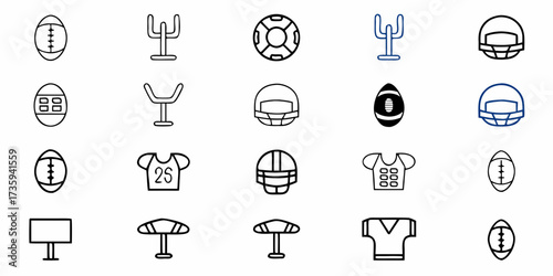 Get Ready to Rumble with American Football Gear Graphics: Helmets, Jerseys, and Footballs for Your Next Sports Design Project, Dynamic and Bold Designs, Perfect for Game Day Promo!