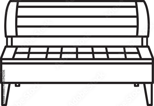 Horizontal Solarium Bed Silhouette Black Vector Illustration for Health and Relaxation Theme