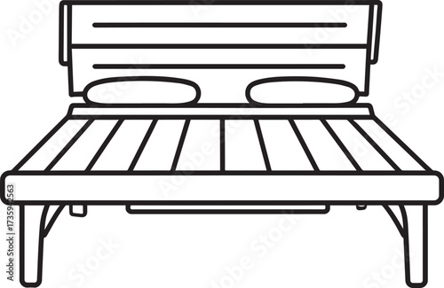 Horizontal Solarium Bed Silhouette Black Vector Illustration for Health and Relaxation Theme