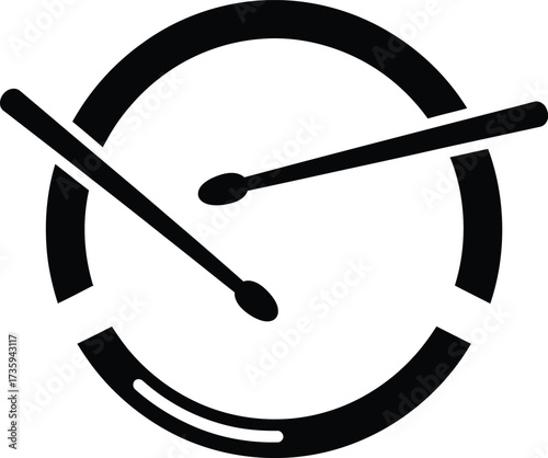 Drum With Drumsticks Icon music percussion