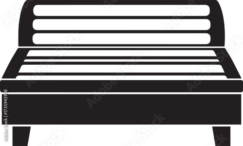 Horizontal Solarium Bed Silhouette Black Vector Illustration for Health and Relaxation Theme