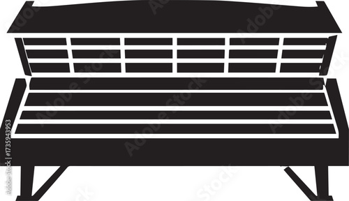 Horizontal Solarium Bed Silhouette Black Vector Illustration for Health and Relaxation Theme
